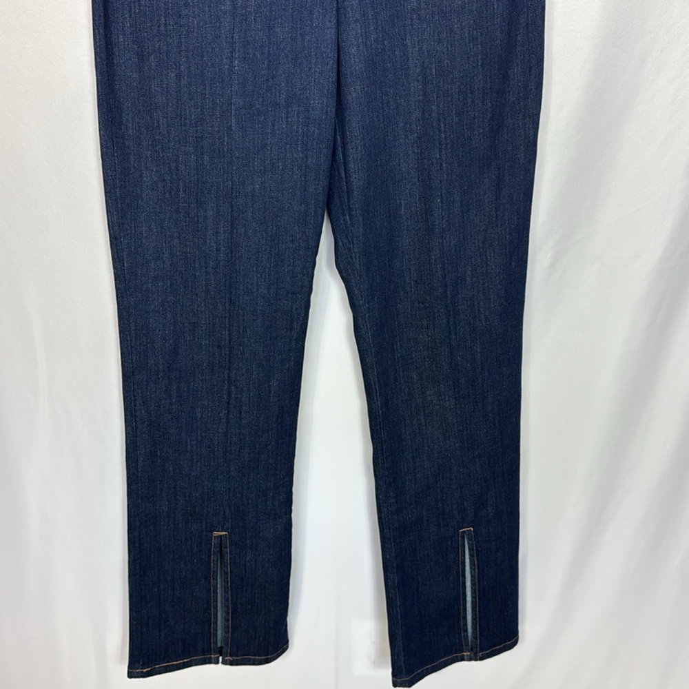 Calvin Klein Women’s High Rise Straight Leg Jeans Size 10 Dark Blue Wash Stretch - Picture 3 of 7
